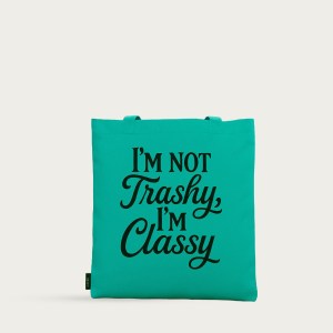 Statement-Print Cotton Tote Bags